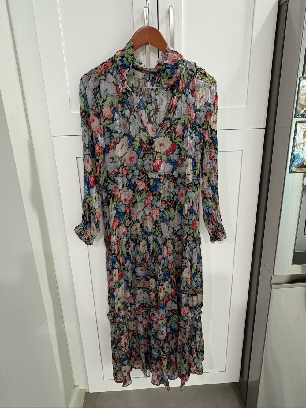 Anthropologie The Marais Printed Chiffon Maxi Dress - Picture 4 of 16